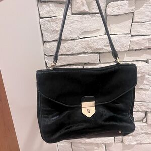 isaac mizrahi genuine leather bag, hairy fur